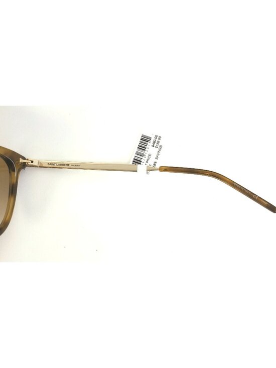 Saint Laurent SL510 005 54mm Oval Cat Eye Sunglasses Havana Gold Brown Gradient